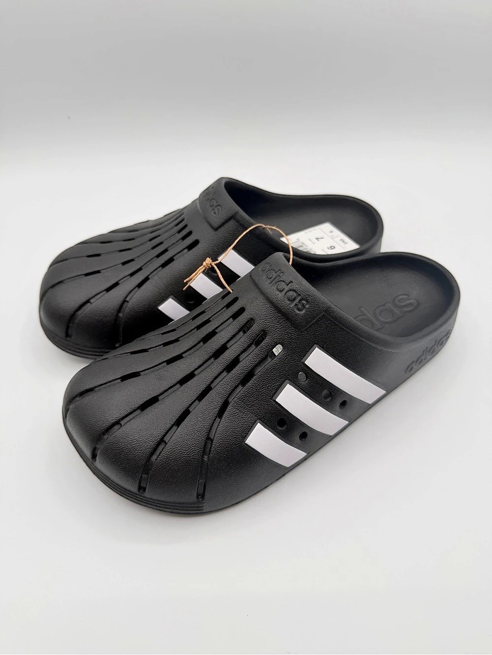 adidas Adilette Clog Clogs Black US 6 NWT